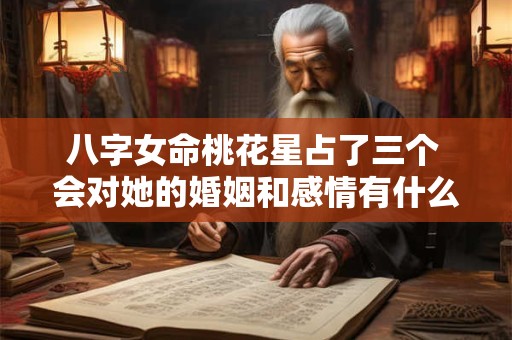八字女命桃花星占了三个 会对她的婚姻和感情有什么影响呢