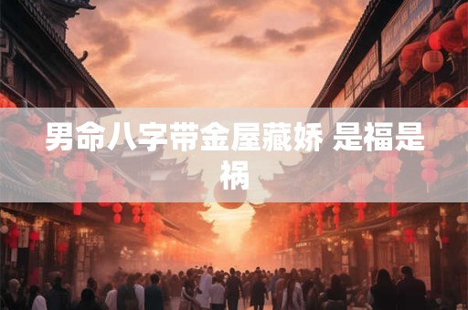 男命八字带金屋藏娇 是福是祸