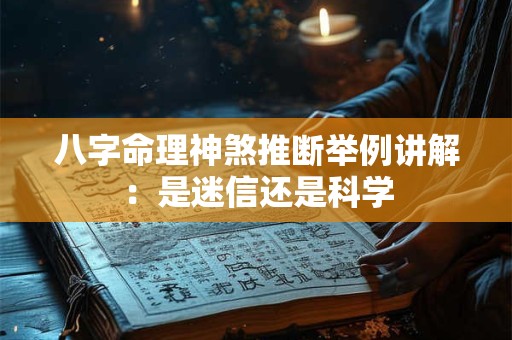 八字命理神煞推断举例讲解：是迷信还是科学