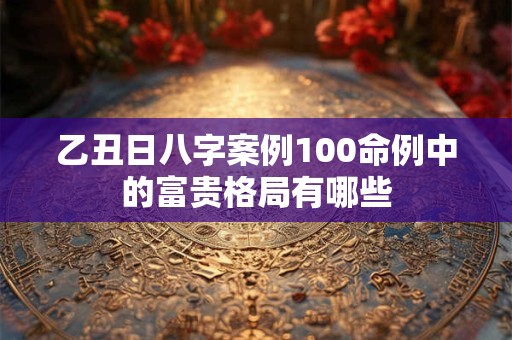 乙丑日八字案例100命例中的富贵格局有哪些