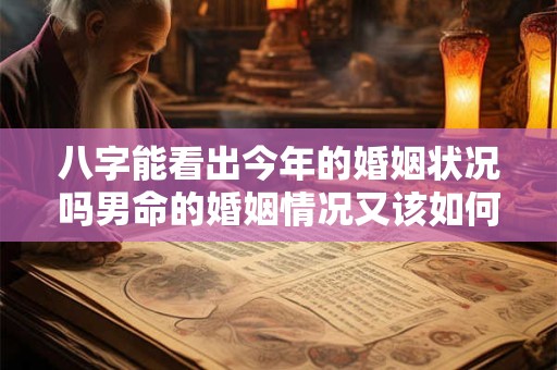 八字能看出今年的婚姻状况吗男命的婚姻情况又该如何通过八字来判断呢