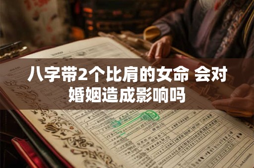 八字带2个比肩的女命 会对婚姻造成影响吗