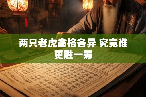 两只老虎命格各异 究竟谁更胜一筹