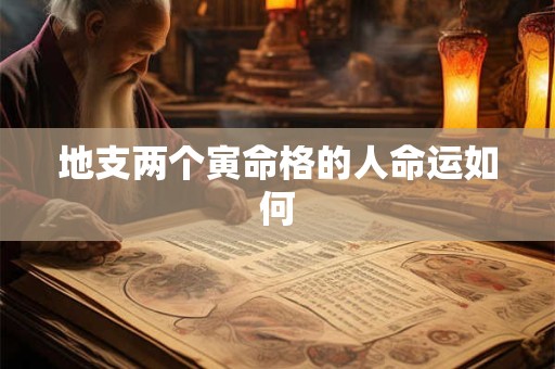 地支两个寅命格的人命运如何