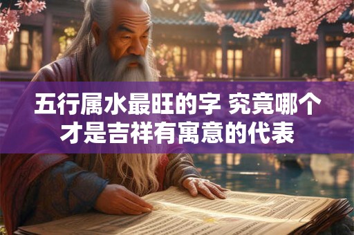 五行属水最旺的字 究竟哪个才是吉祥有寓意的代表