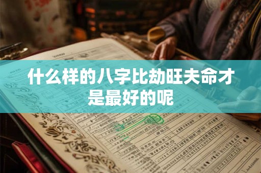 什么样的八字比劫旺夫命才是最好的呢