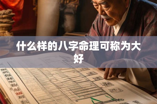 什么样的八字命理可称为大好
