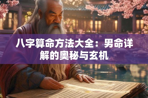 详细阅读:八字算命方法大全:男命详解的奥秘与玄机 八字算命方法大全:男命详解的奥秘与玄机