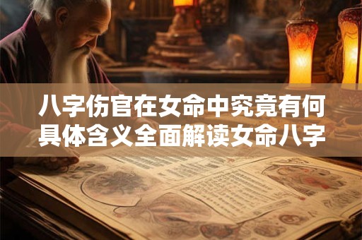 八字伤官在女命中究竟有何具体含义全面解读女命八字伤官的奥秘