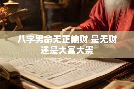 八字男命无正偏财 是无财还是大富大贵 八字男命无正偏财 是无财还是大富大贵