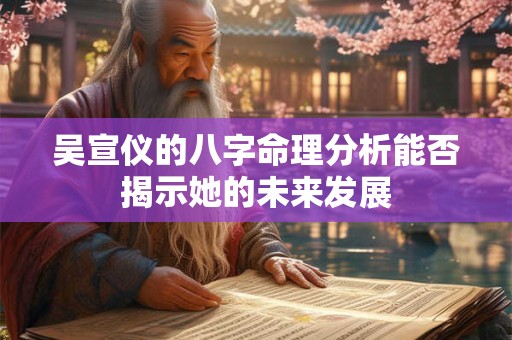 吴宣仪的八字命理分析能否揭示她的未来发展