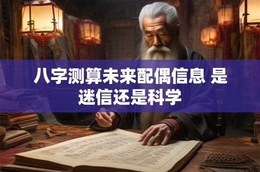 八字测算未来配偶信息 是迷信还是科学