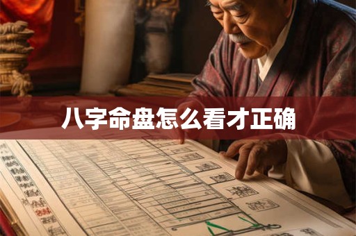 八字命盘怎么看才正确
