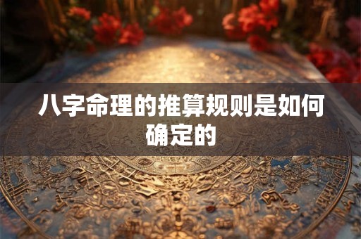 八字命理的推算规则是如何确定的 八字命理的推算规则是如何确定的