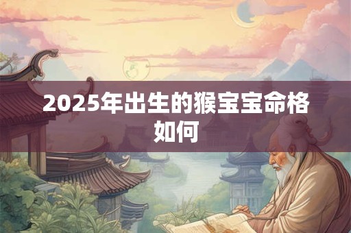 2025年出生的猴宝宝命格如何