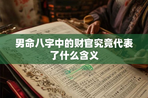 男命八字中的财官究竟代表了什么含义