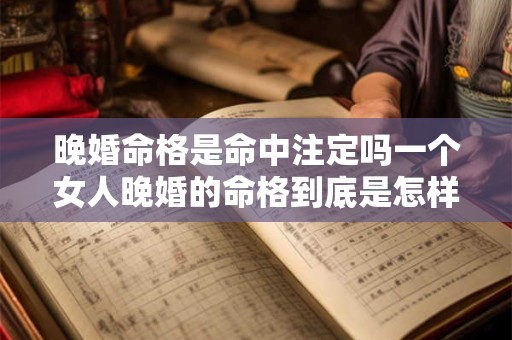 晚婚命格是命中注定吗一个女人晚婚的命格到底是怎样的