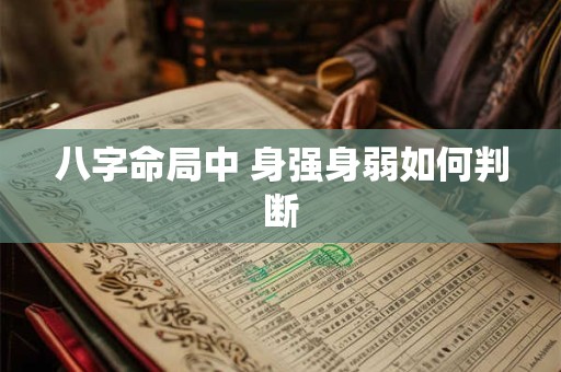 八字命局中 身强身弱如何判断