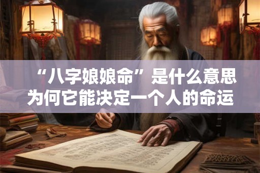 “八字娘娘命”是什么意思为何它能决定一个人的命运