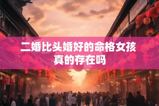 二婚比头婚好的命格女孩 真的存在吗