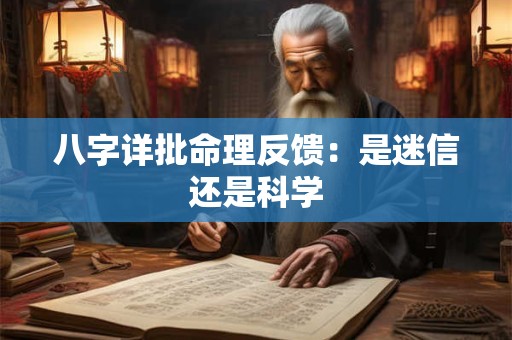 八字详批命理反馈：是迷信还是科学