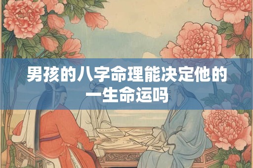 男孩的八字命理能决定他的一生命运吗