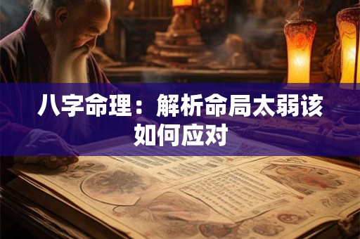 八字命理：解析命局太弱该如何应对