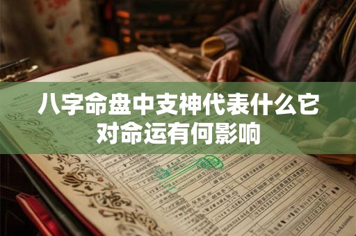 八字命盘中支神代表什么它对命运有何影响