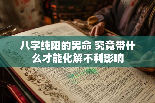 八字纯阳的男命 究竟带什么才能化解不利影响
