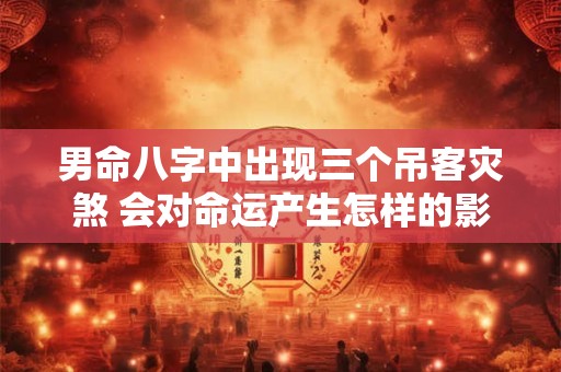 男命八字中出现三个吊客灾煞 会对命运产生怎样的影响