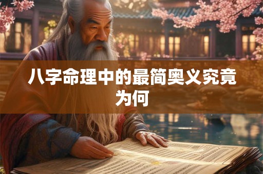 八字命理中的最简奥义究竟为何