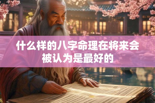什么样的八字命理在将来会被认为是最好的
