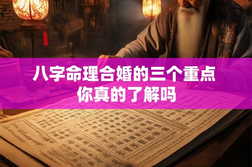 八字命理合婚的三个重点 你真的了解吗