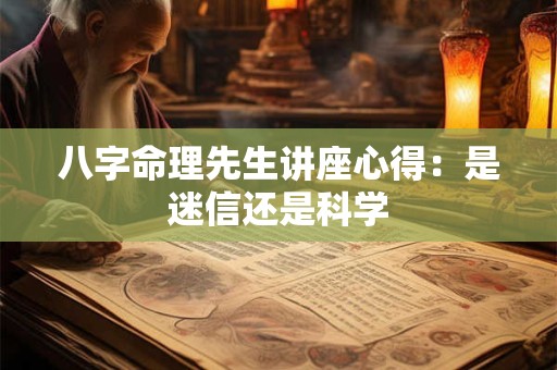 八字命理先生讲座心得：是迷信还是科学