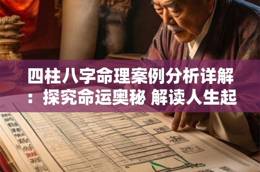 四柱八字命理案例分析详解：探究命运奥秘 解读人生起伏