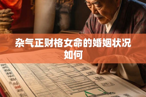 杂气正财格女命的婚姻状况如何
