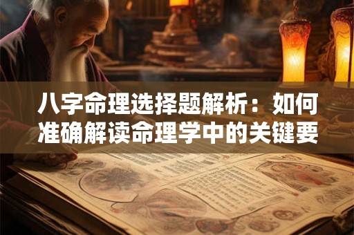 八字命理选择题解析：如何准确解读命理学中的关键要素