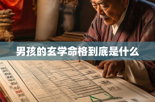 男孩的玄学命格到底是什么