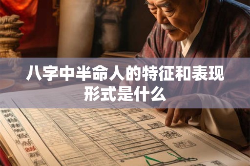 八字中半命人的特征和表现形式是什么