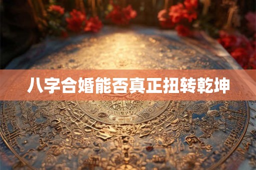 八字合婚能否真正扭转乾坤