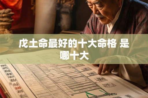 戊土命最好的十大命格 是哪十大