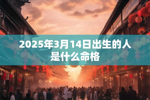 2025年3月14日出生的人是什么命格