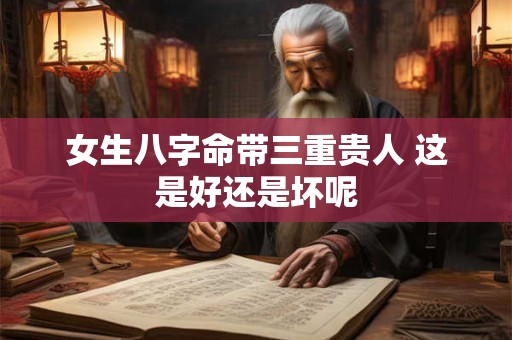 女生八字命带三重贵人 这是好还是坏呢