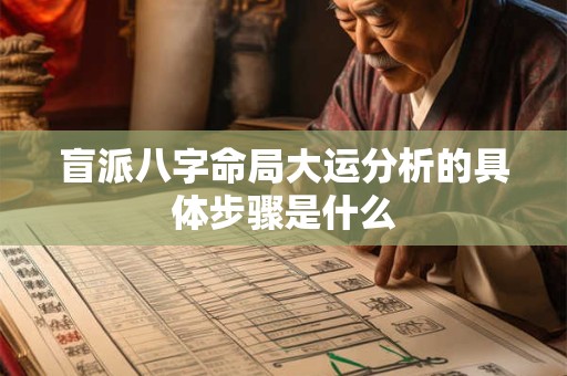 盲派八字命局大运分析的具体步骤是什么