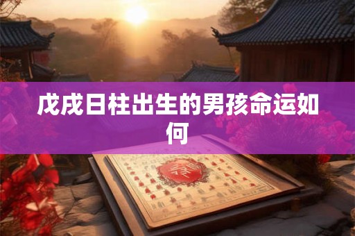 戊戌日柱出生的男孩命运如何