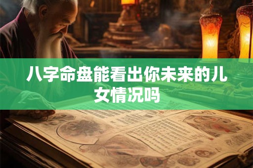 八字命盘能看出你未来的儿女情况吗 八字命盘能看出你未来的儿女情况吗