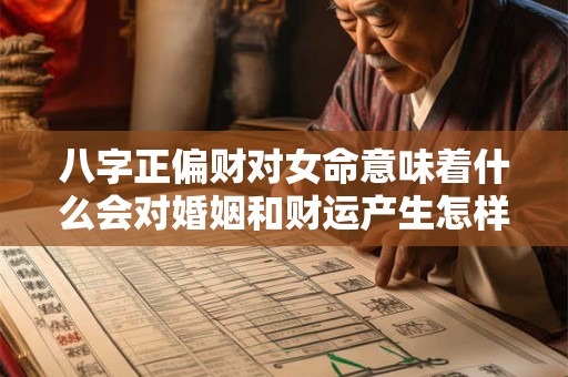 八字正偏财对女命意味着什么会对婚姻和财运产生怎样的影响
