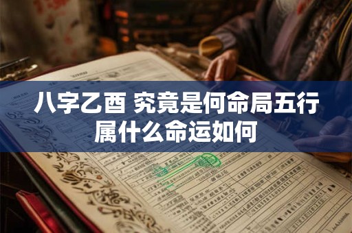 八字乙酉 究竟是何命局五行属什么命运如何