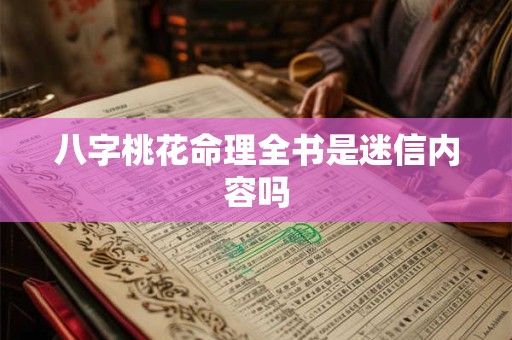 八字桃花命理全书是迷信内容吗