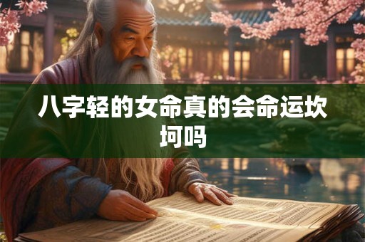 八字轻的女命真的会命运坎坷吗